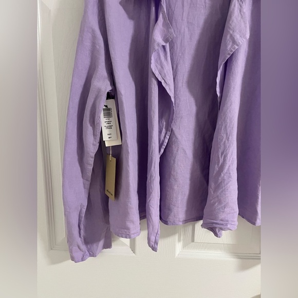 Wilfred Free Aperitif Lavender Linen Tie-Front Blouse - Picture 5 of 10